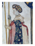 The Nine Worthies and the Nine Worthy Women, Detail of Semiramis, 1418-30 (Fresco)
