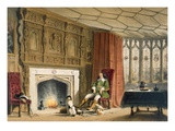 Squire with His Dogs by the Hearth, Southam Delabere, Gloucestershire