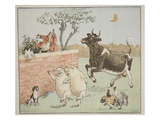 The Cat and the Fiddle, Illustration from 'Hey Diddle Diddle and Bye, Baby Bunting', 1882