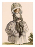 A Lady's Summer Promenade Gown, Engraved by Deny, from 'Galeries Des Modes Et Costumes Francais'