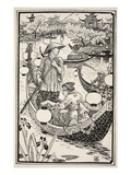 When Evening Came They Got into their Boat Again, Wreathing it with Flowers from Prow to Stern
