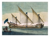 A Three-Masted Galleass under Way by Sail, Oars Shipped, from 'Le Naptune Francois', C.1693-1700