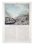 Bombardment of Genoa, 1684, Engraved by Jean Baptiste Morret (Fl.1790-1820), 1787