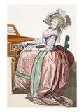 The Virtuosa in a Dress 'A L'Anglaise' with a Marlborough Border and a Half-Balloon Hat