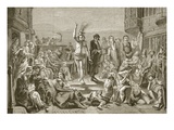Solomon Eagle Preaching During the Plague of London, Engraved by J. and G.P. Nicholls (Engraving)
