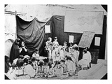 Girls' School in Algiers, C.1860 (B/W Photo)