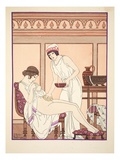 Sponge Bath, Illustration from 'The Works of Hippocrates', 1934 (Colour Litho)