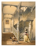 Grand Elizabethan Staircase, Aldermaston, Berkshire, from 'Architecture of the Middle Ages'