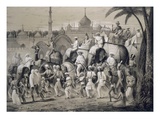 Lucknow, the Principal Street, from 'Voyages in India', 1859 (Litho)