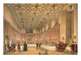 The Chamber, Hampton Court, from 'Architecture of the Middle Ages', Published 1838 (Colour Litho)