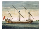 A Three-Masted Galleass under Way by Oar, from 'Le Naptune Francois', C.1693-1700