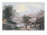 Bamboo Aqueduct at Hong Kong, Engraved by Henry Adlard, from 'China in a Series of Views'