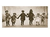 A Line of Well-Dressed Children Running in Hyde Park, from 'Wonderful London', Published 1926-27