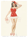 Pin Up Girl December c.1940s Art Print