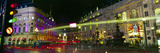 Buildings Lit Up at Night, Piccadilly Circus, London, England