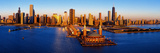 Sunrise at Navy Pier, Lake Michigan, Chicago, Cook County, Illinois, USA