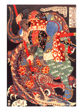Miyamoto Musashi Killing a Giant Nue
