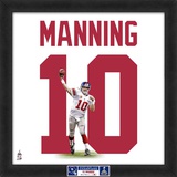 Limited Edition: Eli Manning, Giants photographic representation of the player's jersey