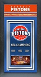 Detroit Pistons Framed Championship Banner