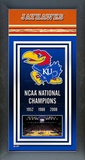 University of Kansas Jayhawks Framed Championship Banner