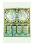 Mappe-Monde Celeste Terrestre Et Historique; Stereographic Projection