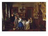 The Contest for the Bouquet: the Family of Robert Gordon in their New York Dining-Room, 1866