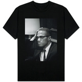 Malcolm X waits at Martin Luther King Press Conference, 1964