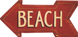 Oversized Red Arrow w/Beach Wood Sign