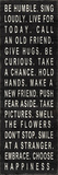 Be Humble