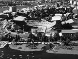 University of Washington - Black and White Aerial of Husky Stadium