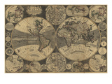 World Map with Planets