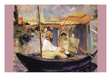 Claude Monet Dans Son Bateau Atelier