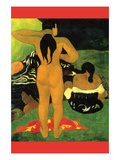 Tahitians on Beach