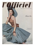 L'Officiel, June 1952 - Robe de Plage de Grès Shantung Turquoise de Jacques Léonard en Cte
