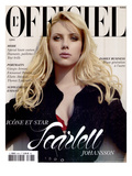 L'Officiel 2005 - Scarlett Johansson Porte un Trench en Soie Noir Pailleté Dior par John Galliano