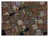 Colorful Carpets Drying on the Ground, India