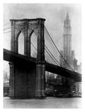 Brooklyn Bridge and Woolworth Building, 1921