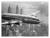 Aircraft Flying over City, 1946