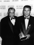 Muhammad Ali with Actor James Earl Jones at the Jim Thorpe Pro Sports Awards, July 6, 1992.