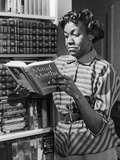 Poet Gwendolyn Brooks with Copy of Maud Martha, in 1963.