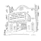 A movie theater is showing 