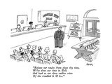'Release our vaults from these thy vises, We've done our time in Hell; And…' - New Yorker Cartoon