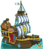 Bucky Pirate Ship - Jake and the Neverland Pirates Lifesize Standup Poster