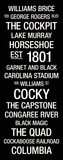 South Carolina: College Town Wall Art