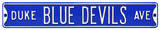 Duke Blue Devils Ave Steel Sign