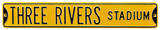 Three Rivers Stadium Steel Sign