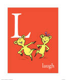 L is for Laugh (red)