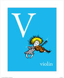 V is for Violin (blue)
