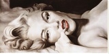 Reclined Marilyn Stretched Canvas Print