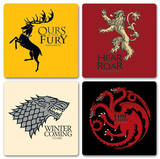 Game Of Thrones - House Coaster Set